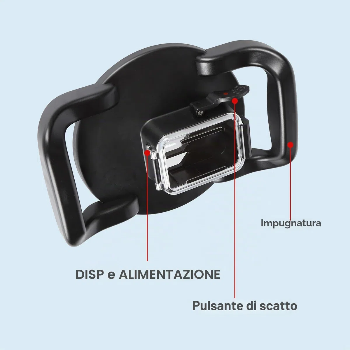 Porta a cupola subacquea per Insta360 Ace Pro 2, obiettivo a cupola per fotocamera, sistema di chiusura a portello ben progettato, impermeabile fino a 30 m, custodia impermeabile per immersioni