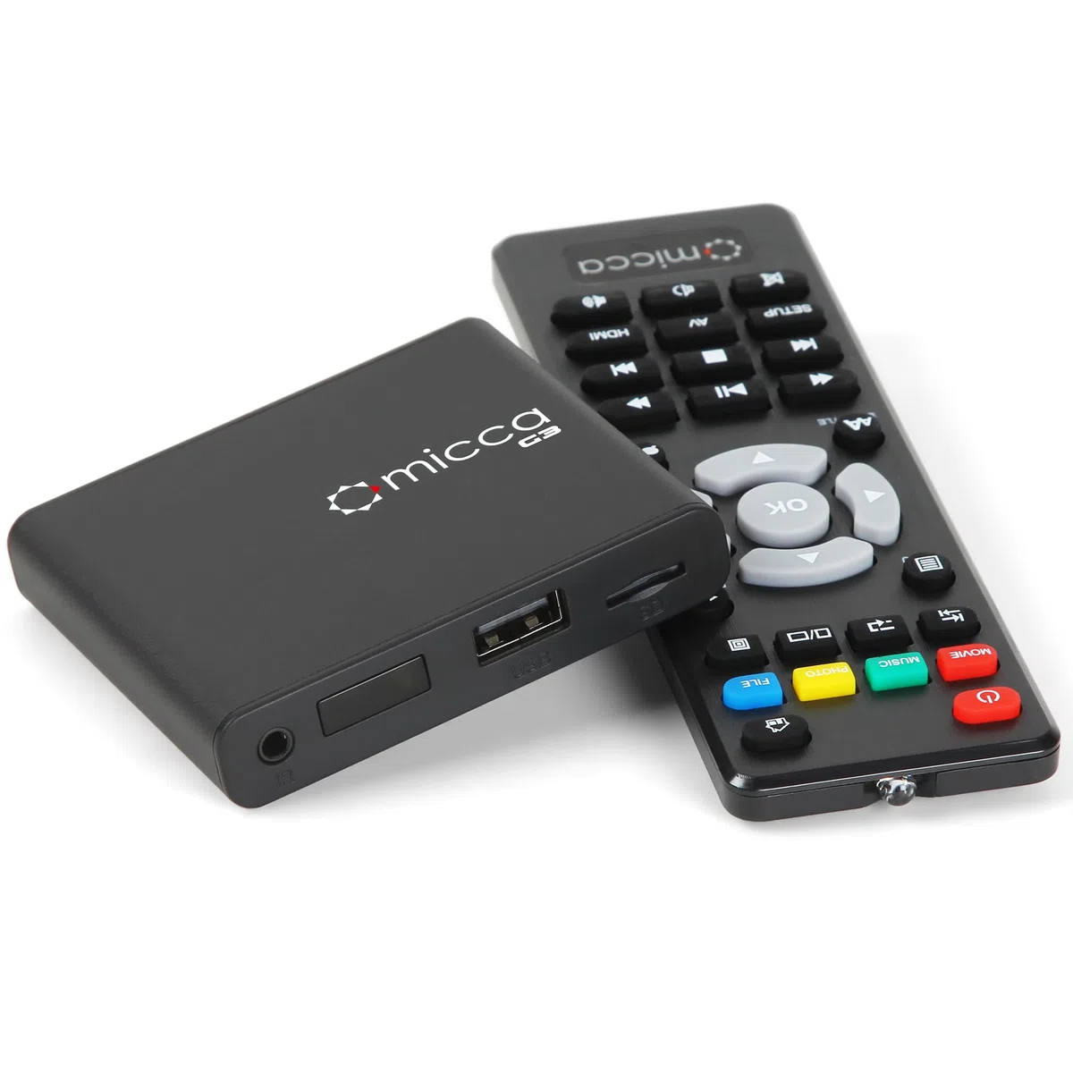 Micca G3 2K Quad-HD Digital Media Player per unità USB e schede MicroSD, Digital Signage, H.265/HEVC H.264/AVC MP4 MKV Videos MP3 Music JPG Photos,