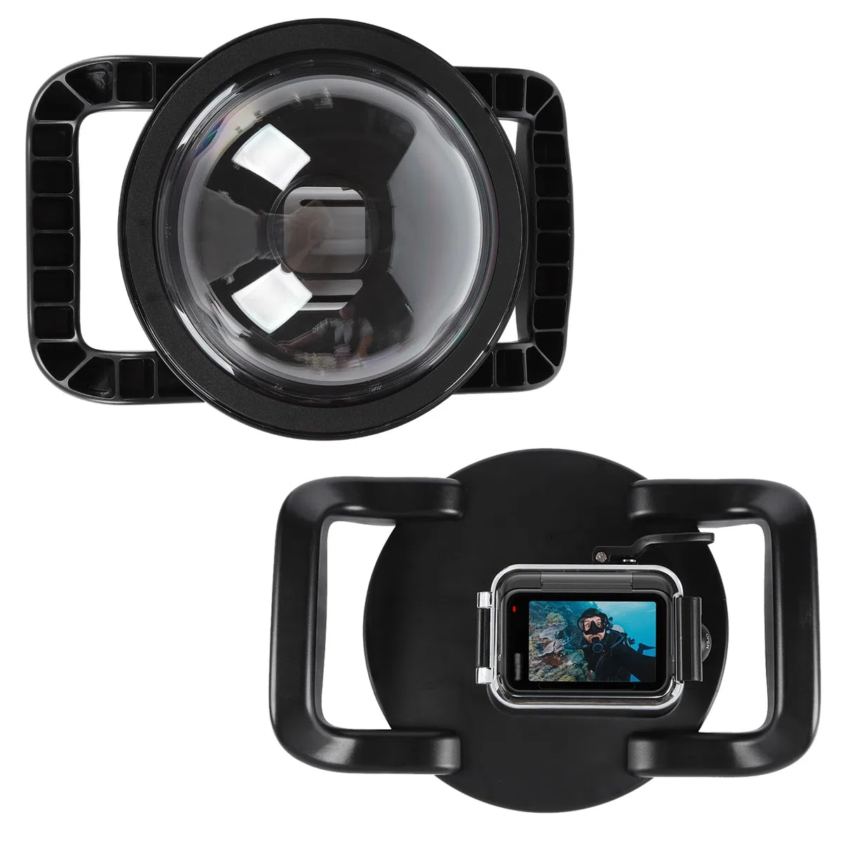 Porta a cupola subacquea per Insta360 Ace Pro 2, obiettivo a cupola per fotocamera, sistema di chiusura a portello ben progettato, impermeabile fino a 30 m, custodia impermeabile per immersioni