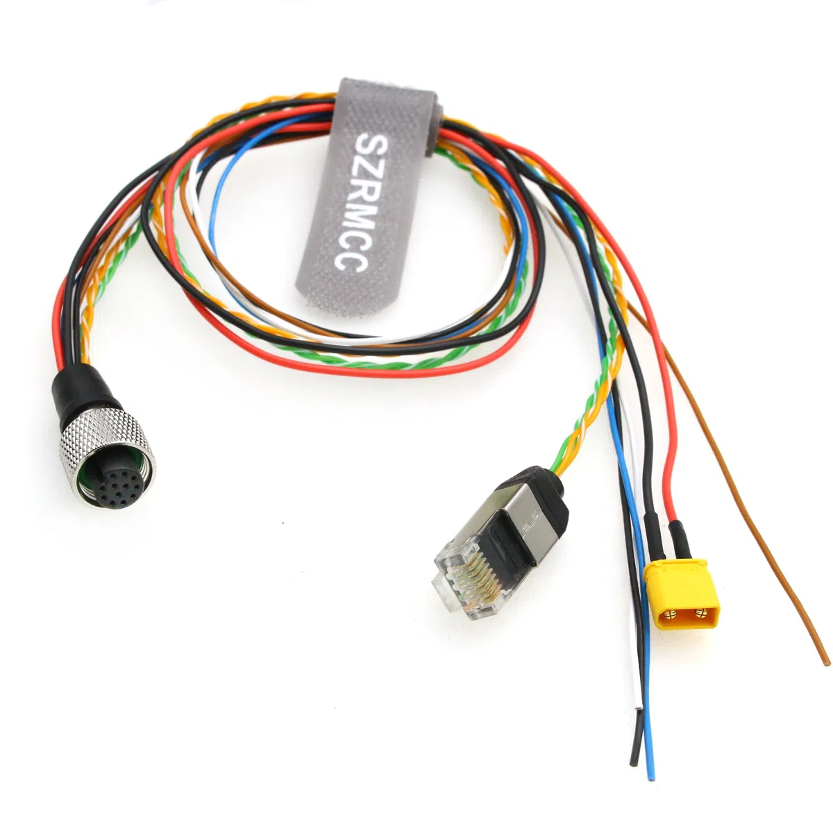 SZRMCC Livox Mid-360 Cavo M12 Aviation 12 pin femmina 3 in 1 splitter RJ45 XT30 cavo sensore dati cavo per DJI Livox Mid-360 Avia Lidar (20 cm)