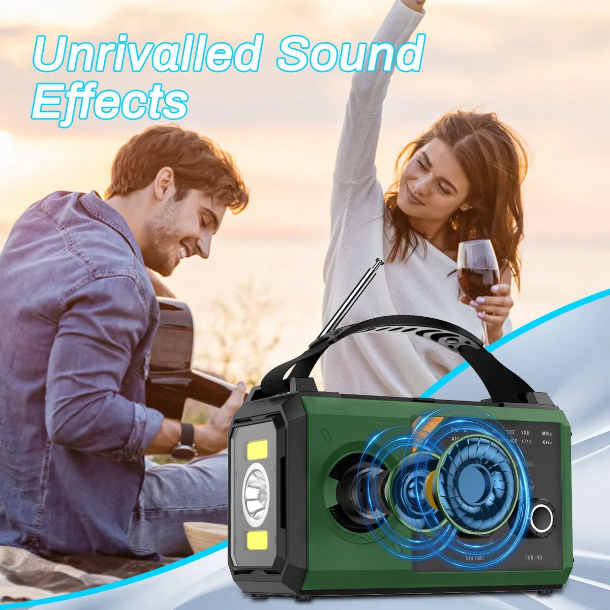 Wholede 27000mAh Radio Manovella con Bluetooth, AM/FM Radios Portatile di Emergenza con Caricabatterie per Cellulare Radio Solare Kit di Emergenza Dinamo con Torcia SOS Allarme per Campeggio, Ourdoor