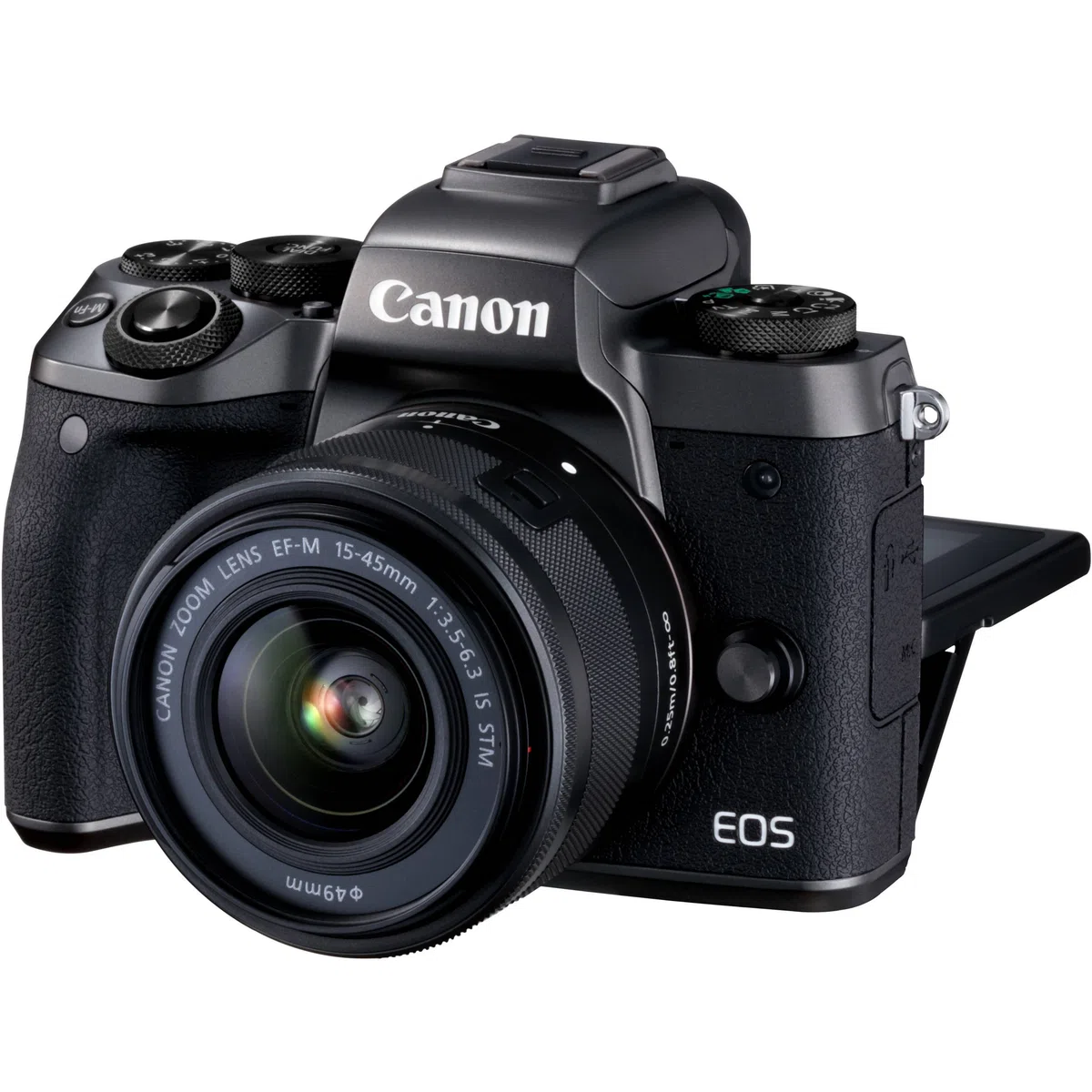 Canon EOS M5 Fotocamera Digitale Mirrorless, Obiettivo EF-M 15-45mm, f/3.5-6.3 IS STM, Nero [Versione Canon Pass Italia]