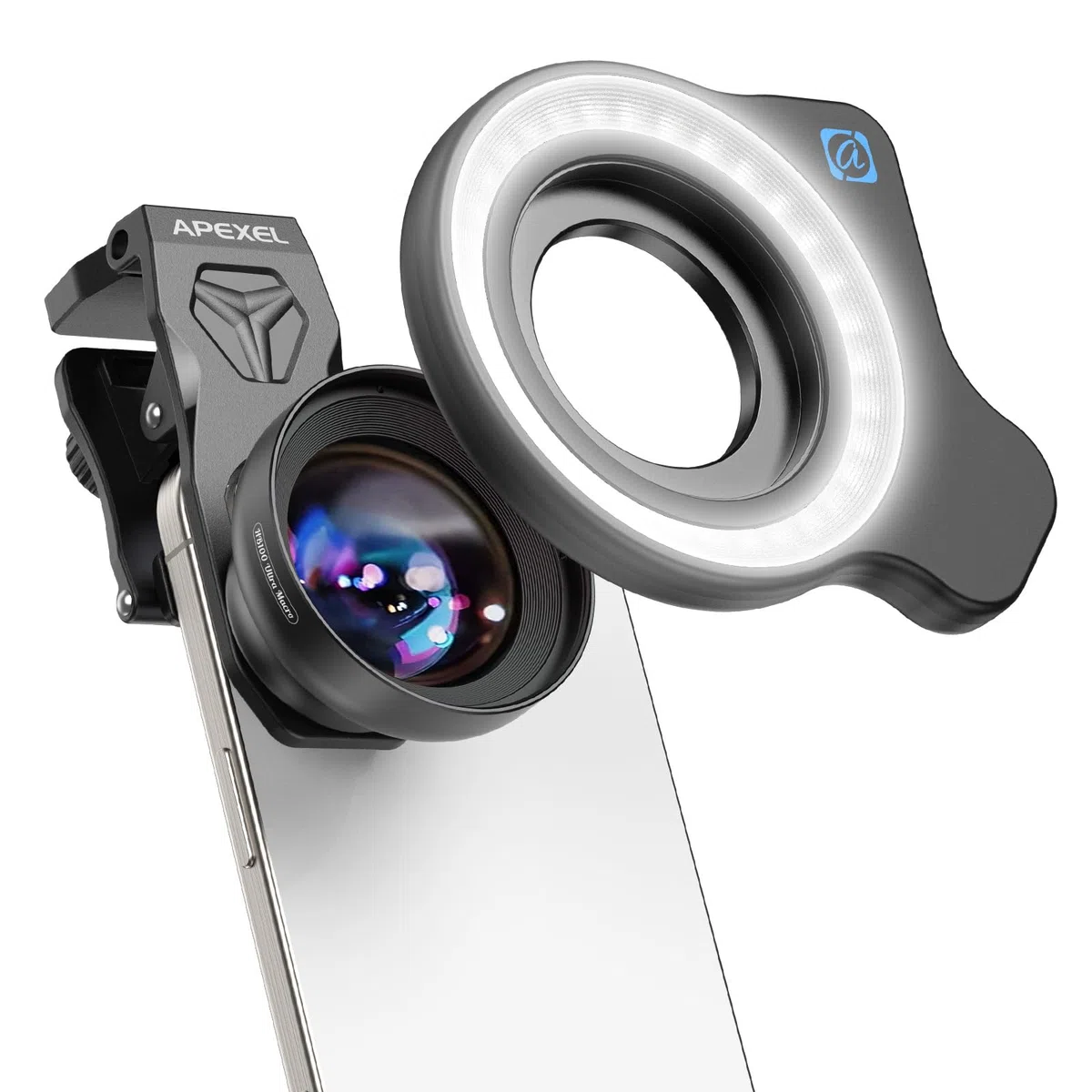 Obiettivo Macro Evil Eye Con Luce Di Riempimento Per Smartphone, Professionale HB100U Aggiornato Per Telefono Con Clip Universale Per Obiettivo, Per Fotografia Macro HD Per Iphone & Android