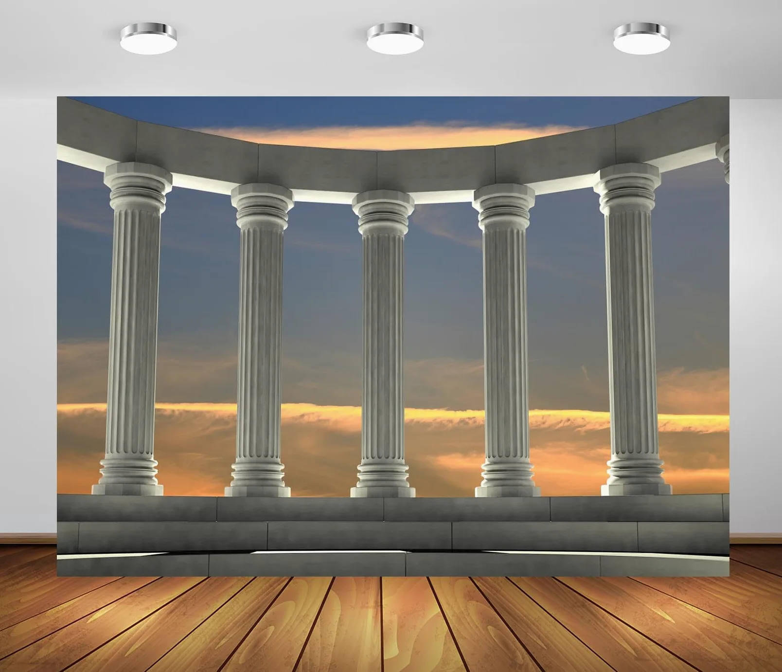 10x8ft Fondale di colonne di marmo greche Acropoli Sfondo di rovine antiche Grecia Edificio di riferimento Fotografia Sfondo Rovine antiche Tempio Edificio storico Ritratti di viaggio Foto