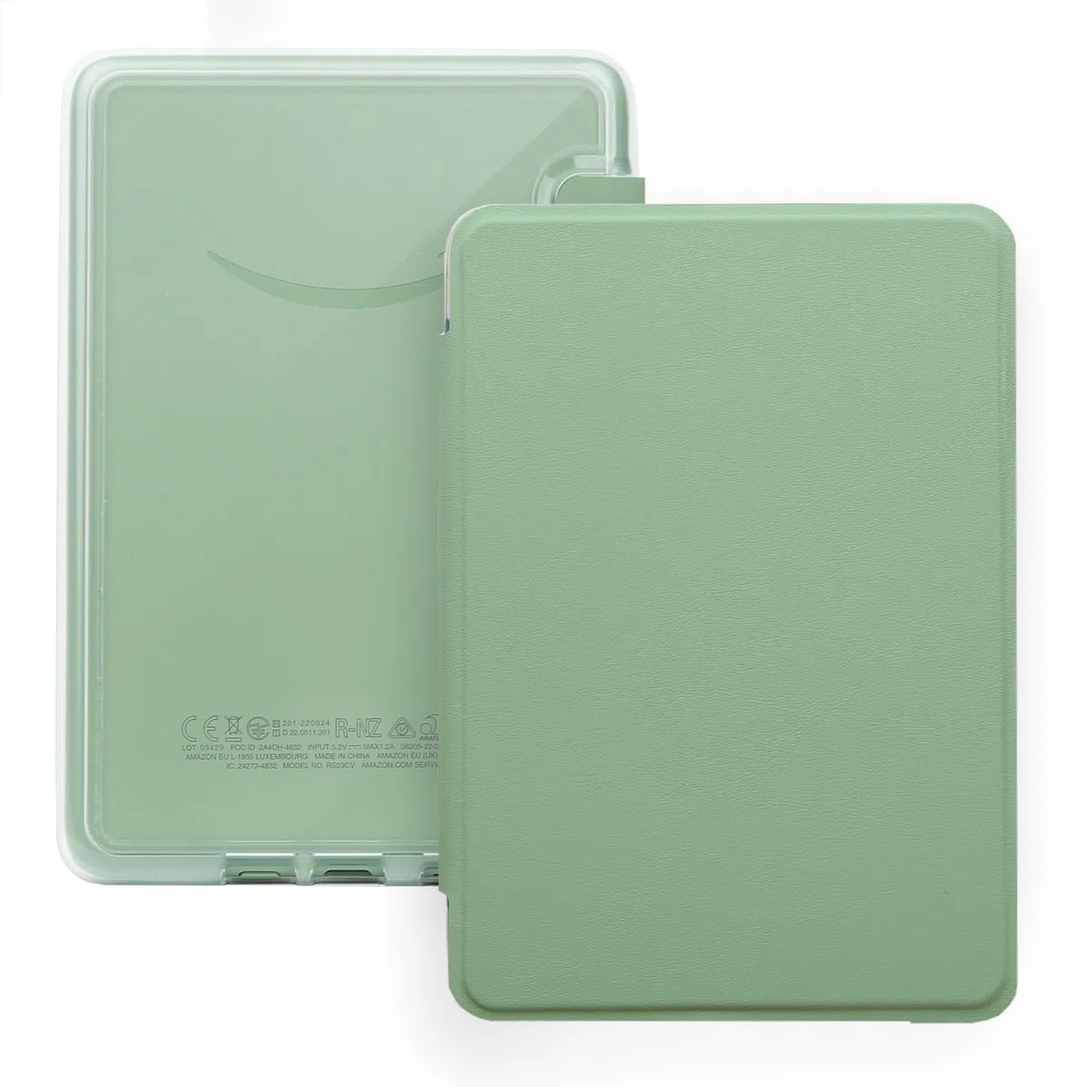 Custodia per Kindle Paperwhite da 6 pollici (10a generazione-2018, modello n. PQ94WIF), custodia in pelle PU Lihght e retro rigido trasparente, con funzione sleep/wake automatica, verde matcha