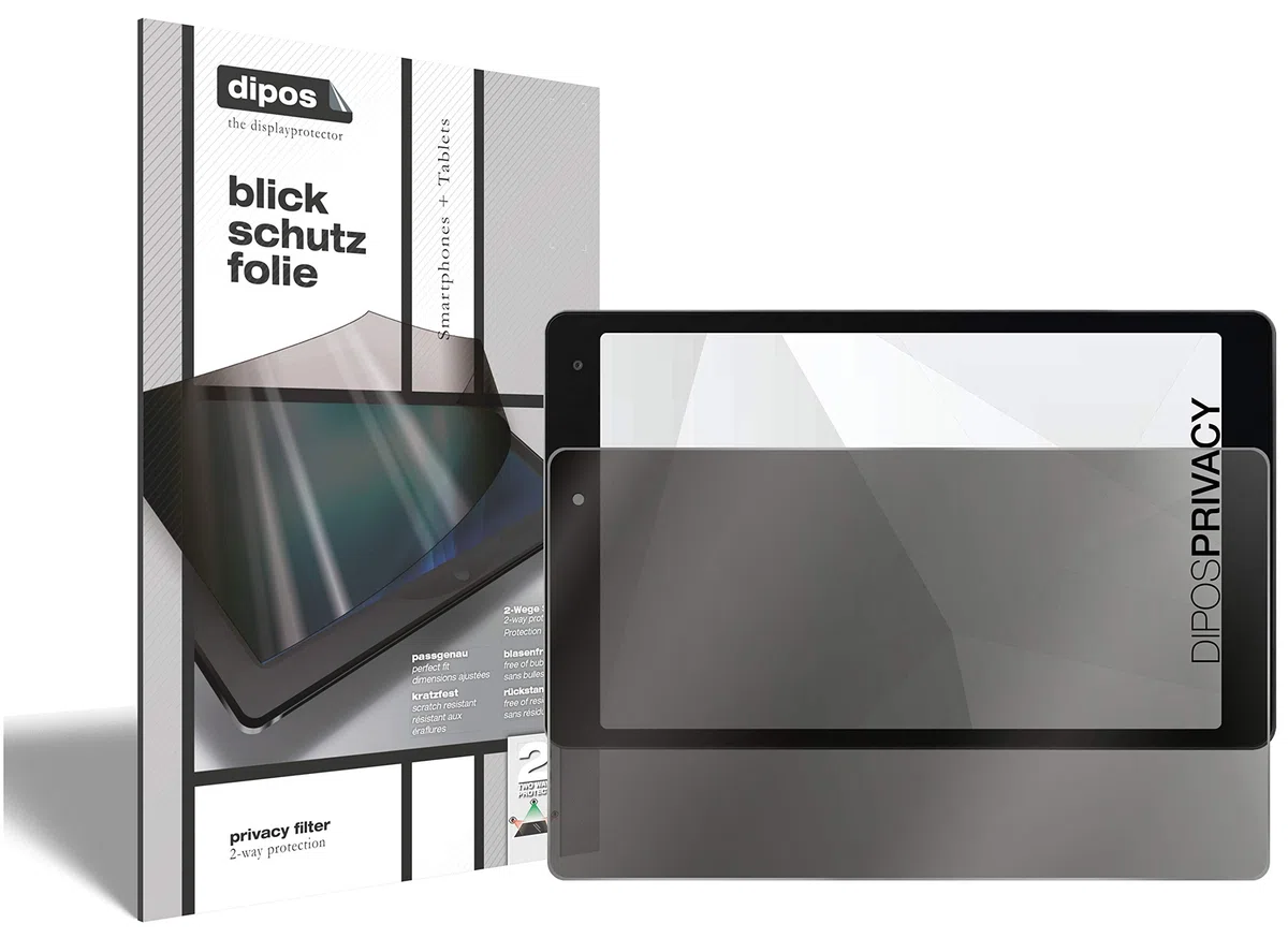 dipos Pellicola Privacy per Medion LifeTab P10505 | Protezione schermo opaca Anti-Spia a 4 Vie, si adatta perfettamente, antigraffio, senza bolle, autoadesiva