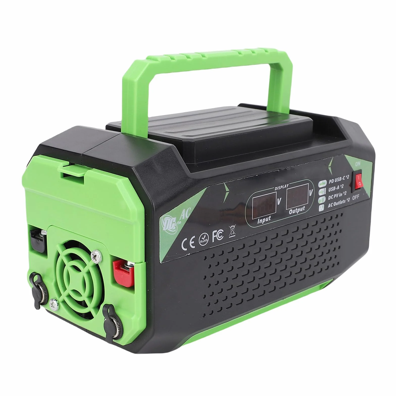 Generic Design Compatto con Inverter per Auto da 300 W con Porte di Ricarica Rapida per Smartphone e Laptop, Ideale per Viaggiatori e Primi Soccorritori