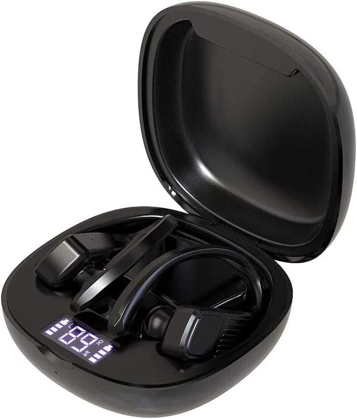 GeRRiT Auricolari wireless - Bluetooth Vero auricolari wireless - TWS Cuffie sportive for il rumore allenamento che cancella gli auricolari resistenti al sudore con microfono for correre, palestra