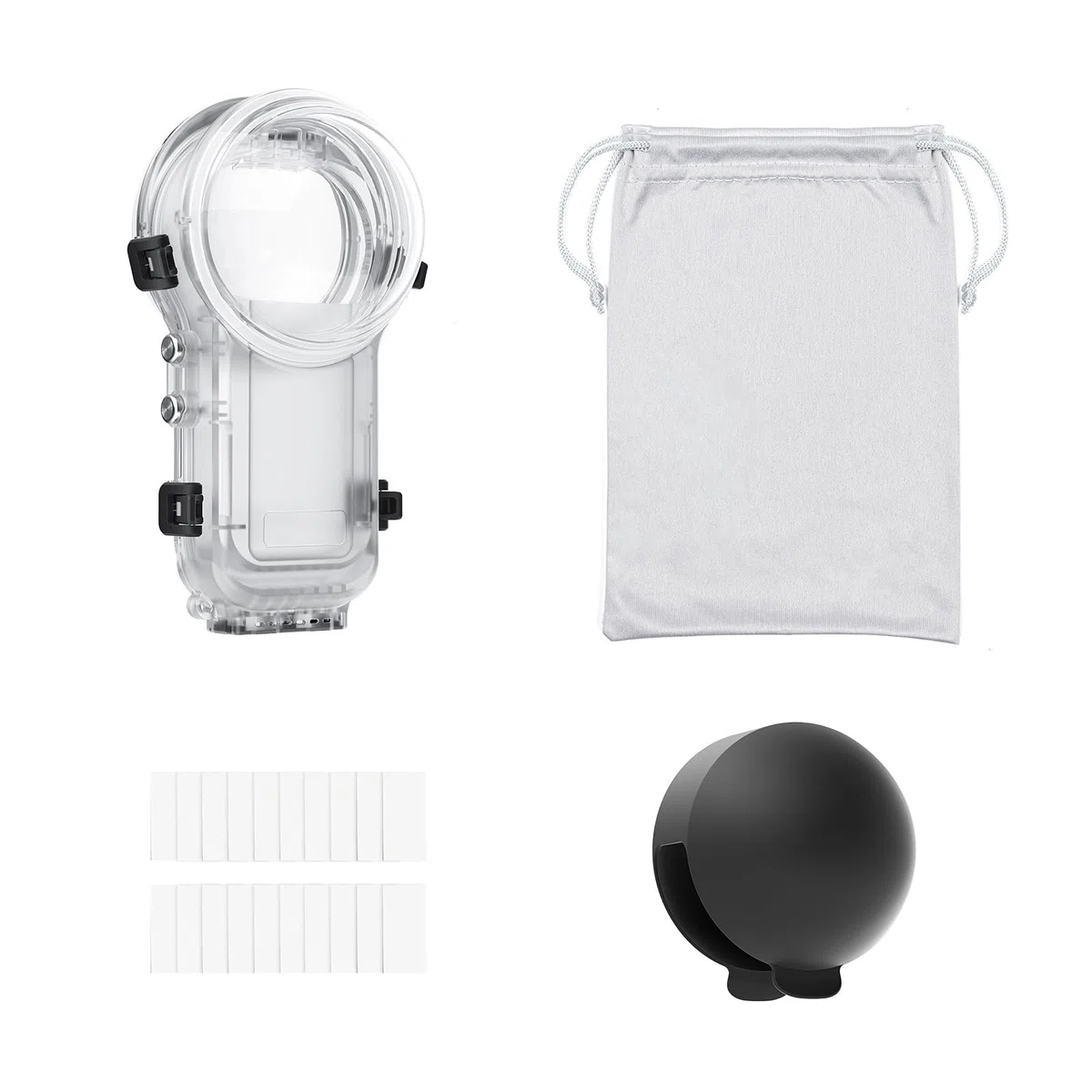 Scratch Immune 360 Custodia impermeabile per fotocamera con lente Defender contro la nebbia, strumento di montaggio gratuito per il contorno sottile, installazione rapida, custodia impermeabile