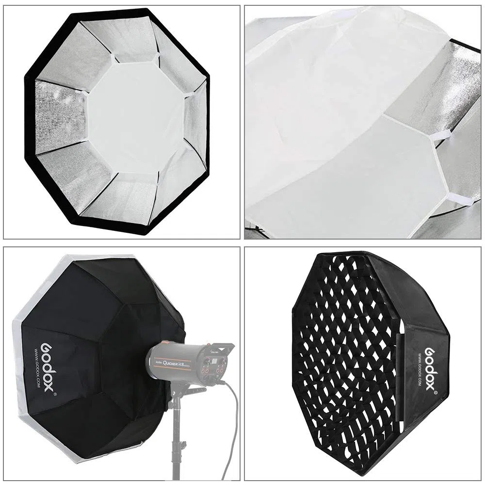 GODOX Softbox 140cm Top Griglia a nido d'ape con Bowens Mount per l'illuminazione a LED Flash di Photo Studio Video