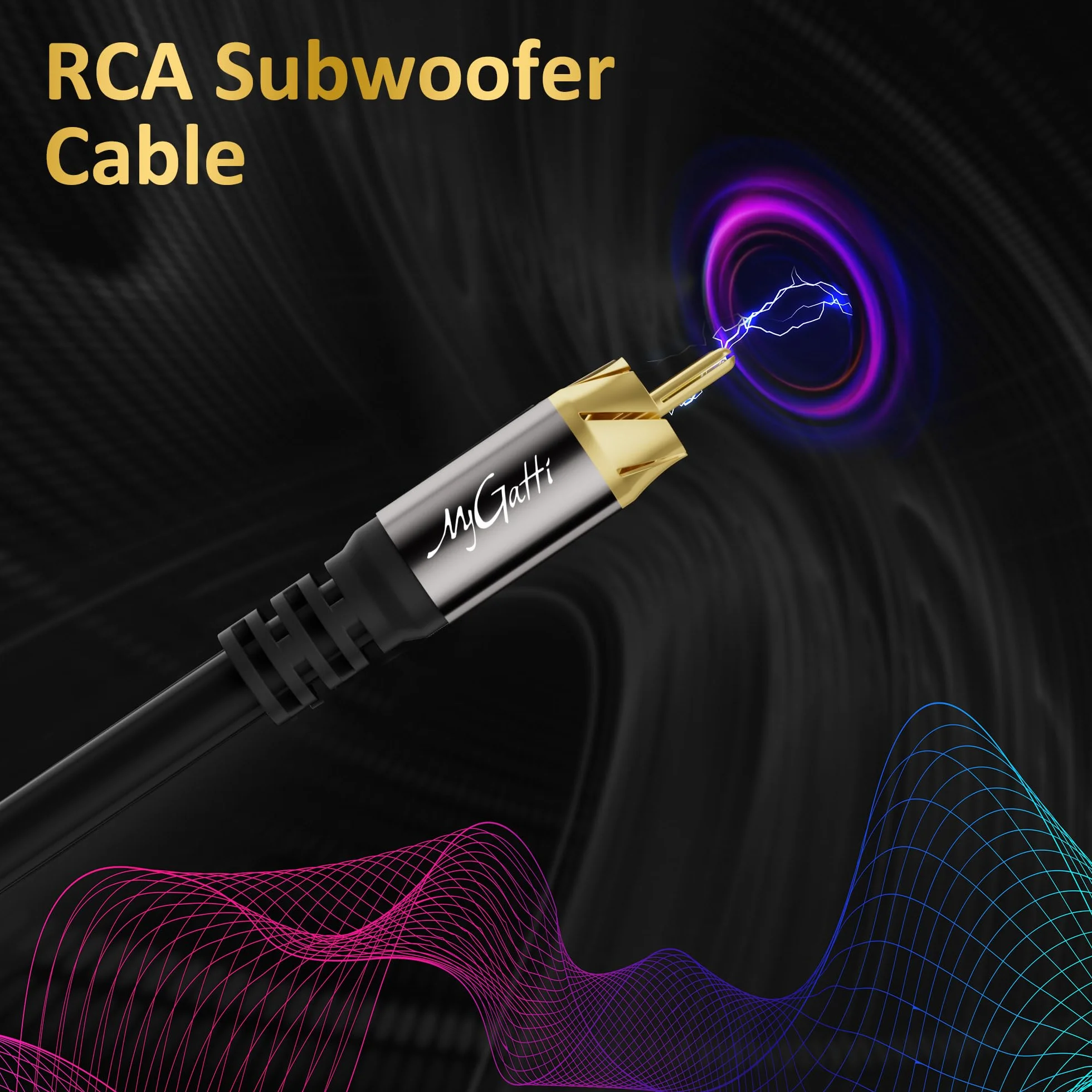Cavo subwoofer 20 m,cavo RCA a RCA,doppia schermatura S/PDIF cavi Cinch coassiale digitale,per home theater,HDTV,subwoofer,sistema Hi-Fi,amplificatore,rame stagnato, +5 fascette