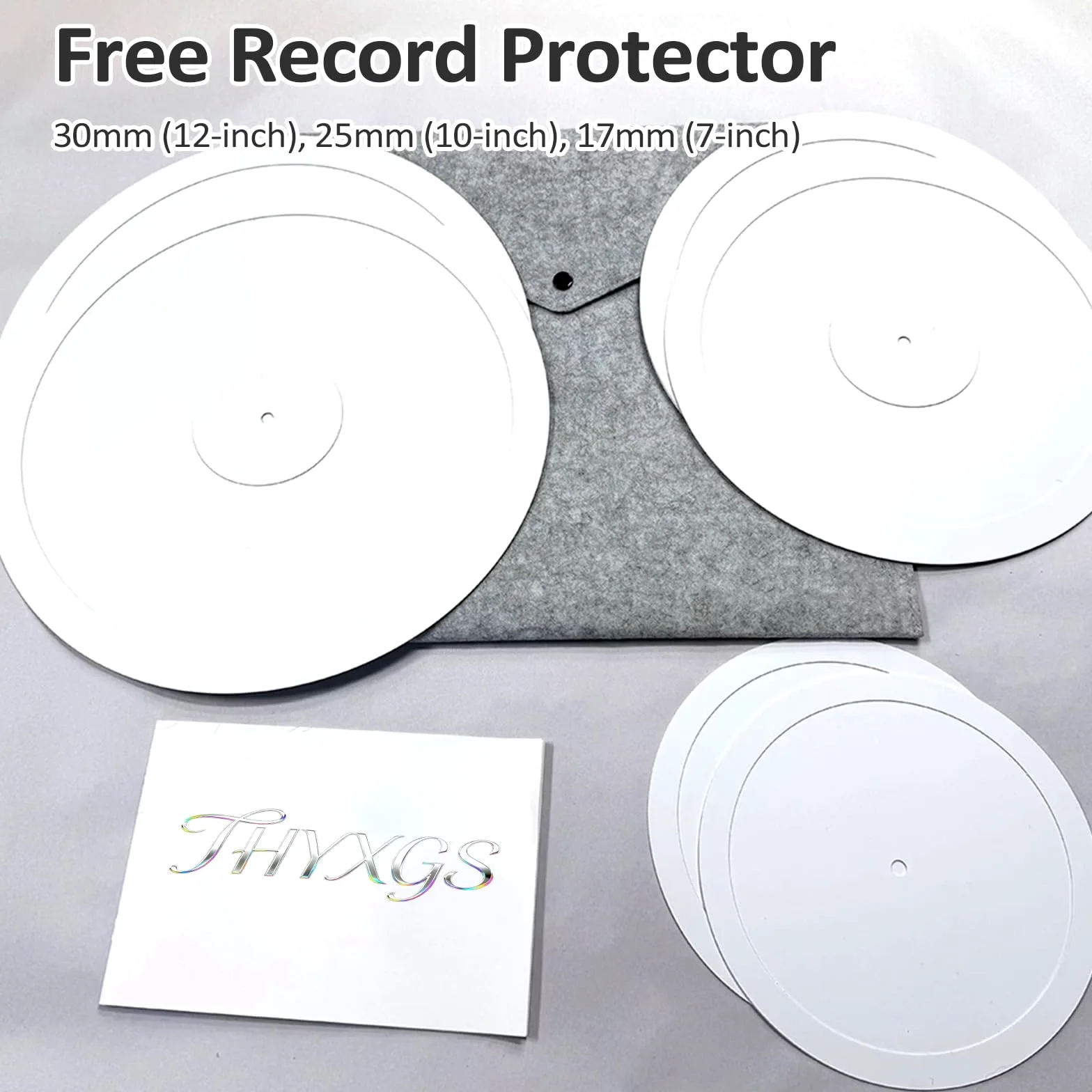 Flattener e stabilizzatore per dischi in vinile per restaurare audiofili, resistente al calore fino a 60 ℃ con maniche protettive