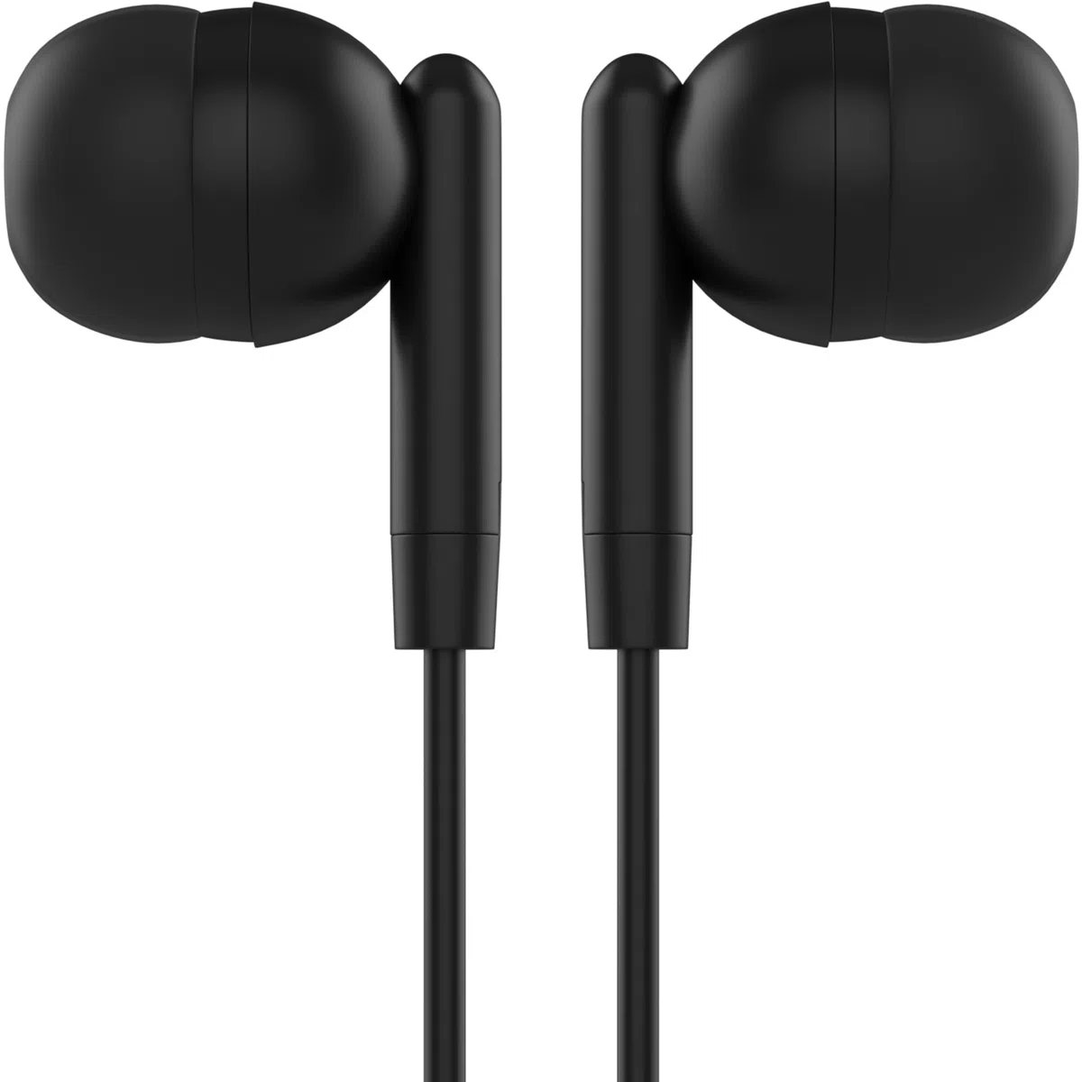 Maeline Confezione da 100 auricolari in-ear, con cavo da 3,5 mm, per smartphone, tablet, computer, perfetti per bambini, adolescenti, adulti, per aule, biblioteche, hotel, aerei, viaggi, colore nero