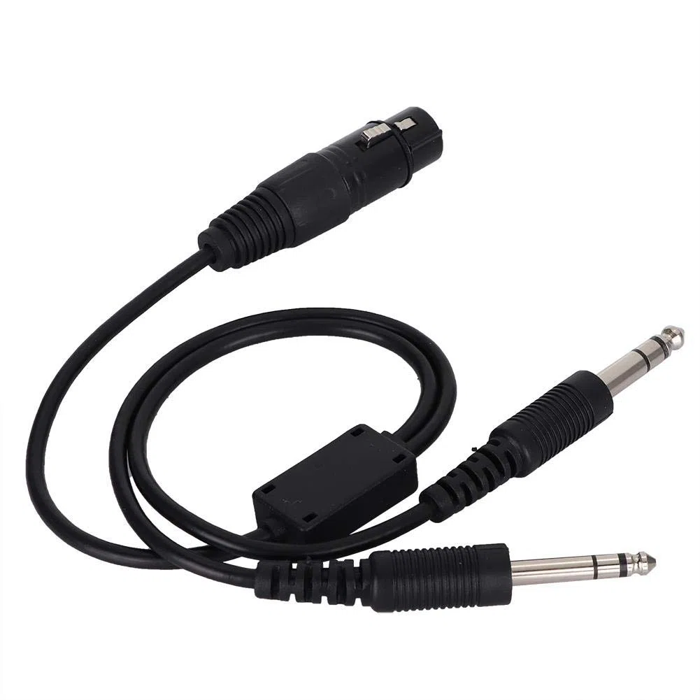 Cuffie Aviation XLR a GA Adattatore a Doppia Spina a 5 Pin, Cavo per Aeronautica per Cuffie Cavo