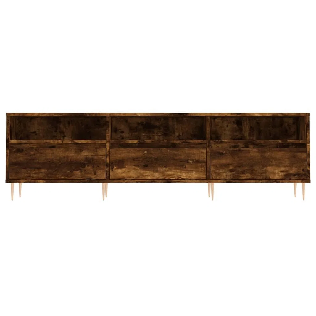 vidaXL Mobile Porta TV Rovere Fumo 150x30x44,5 cm in Legno Multistrato, Supporto TV, Mobile HiFi, consolle TV, credenza TV