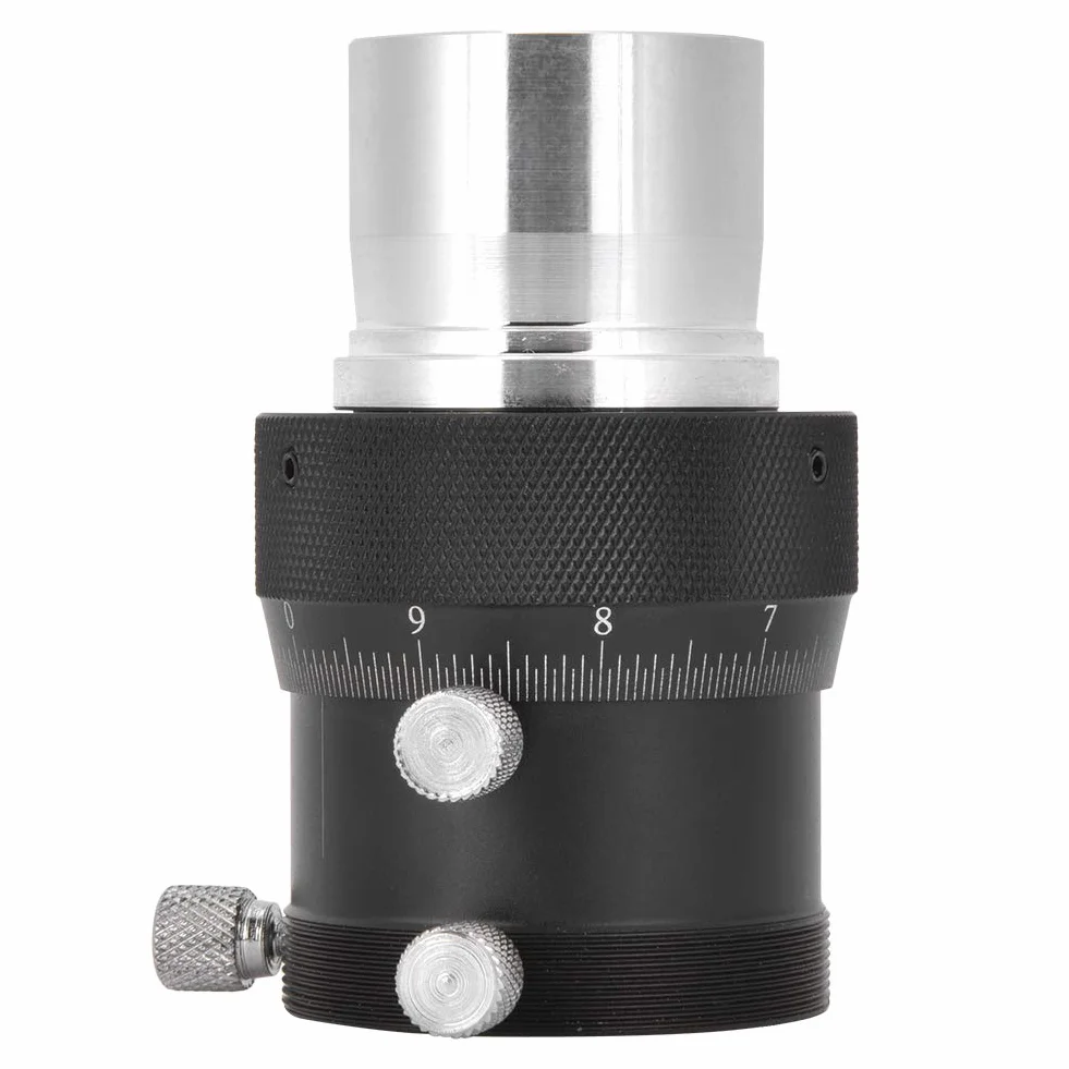 Goshyda Focheggiatore Elicoidale, Corsa di Messa a Fuoco in Lega di Alluminio 10 Mm 1.25 Pollici Regolazione Fine Elicoidale 0,05 Mm Focheggiatore Ad Alta Precisione