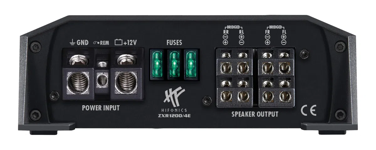 HiFonics ZXR1200/4E - Amplificatore digitale compatto a 4 canali CLASS D Premium con 1200 Watt RMS | della serie ZEUS EXPANSION