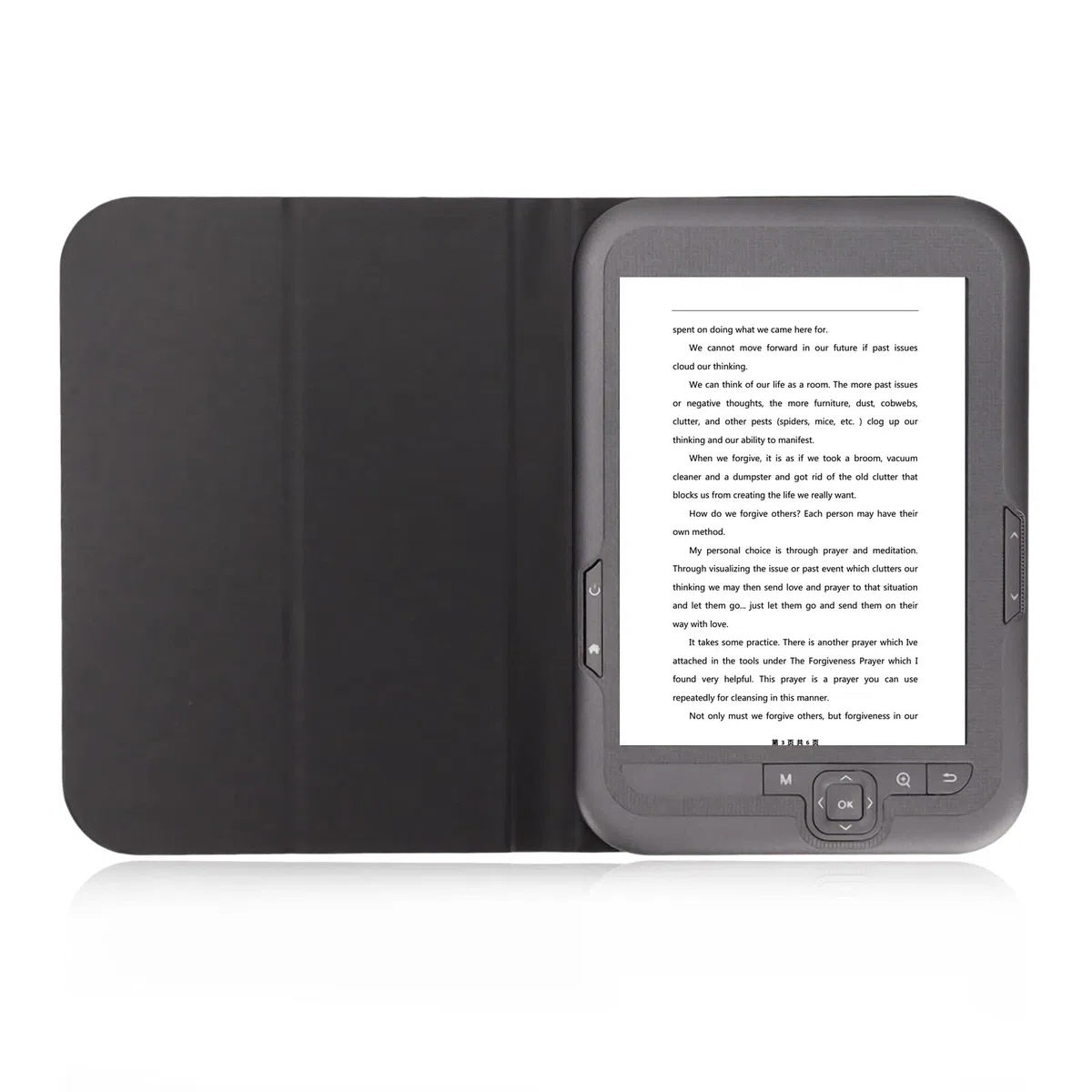 E Reader, 6in 800x600 HD E Reader, Schermo a Inchiostro Proteggi Gli Occhi Lettori di Ebook con Custodia Protettiva, Supporto FM, Riproduzione Musicale, Dispositivo Pocketbook Elettronico(#3)